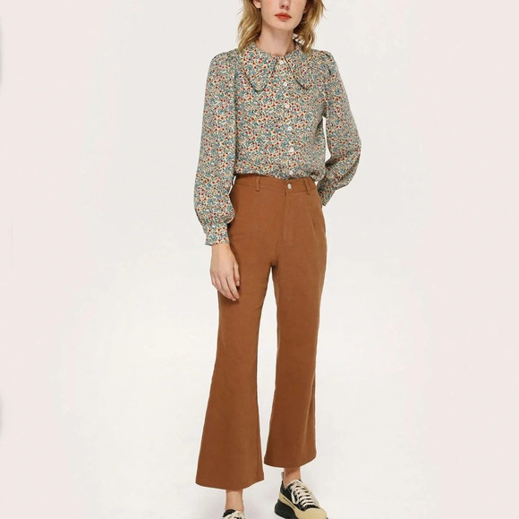 Cider Floral Button Down Blouse Size XS - Picture 2 of 9